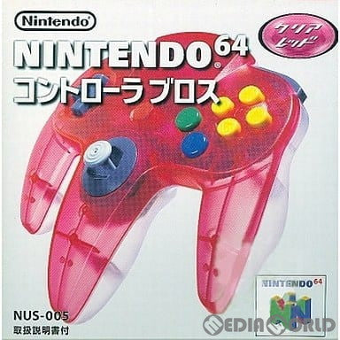 【中古即納】[ACC][N64] コントローラーブロス クリアレッド(N64用) 任天堂(NUS-005)(20000118)