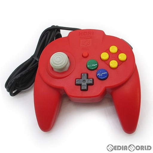 【中古即納】[お得品][表紙説明書なし][ACC][N64] ニンテンドウ64用 ホリパッドミニ64 レッド 任天堂ライセンス商品 HORI(HN6-09)(19990429)