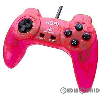 【中古即納】[ACC][PS] プレイステーション専用コントローラ ホリパッドII クリアピンク ソニーライセンス商品 HORI(SLPH-00105)(19981001)