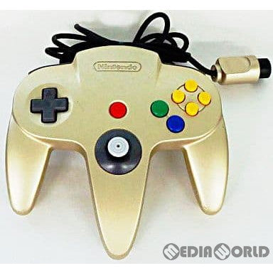 【中古即納】[ACC][N64] NINTENDO64(ニンテンドウ64) コントローラ ブロス(ゴールド) 任天堂(NUS-005)(19980301)