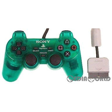 【中古即納】[ACC][PS] アナログコントローラ デュアルショック(DUALSHOCK) エメラルド(PS用) SCE(SCPH-1200GI)(19980528)