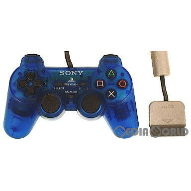 【中古即納】[ACC][PS] アナログコントローラ デュアルショック(DUALSHOCK) アイランドブルー SCE(SCPH-1200L)(19980528)