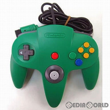 【中古即納】[お得品][表紙説明書なし][ACC][N64] NINTENDO64(ニンテンドウ64) コントローラ ブロス(グリーン) 任天堂(NUS-005)(19960623)