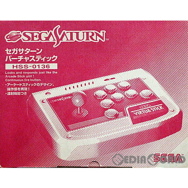 【中古即納】[お得品][表紙説明書なし][ACC][SS] セガサターン バーチャスティック ホワイト セガ(HSS-0136)(19960726)