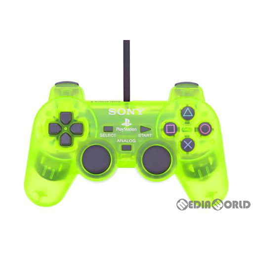 【中古即納】[お得品][表紙説明書なし][ACC][PS2] アナログコントローラ デュアルショック2(DUALSHOCK2) レモン・イエロー SCE(SCPH-10010Y)(20020627)
