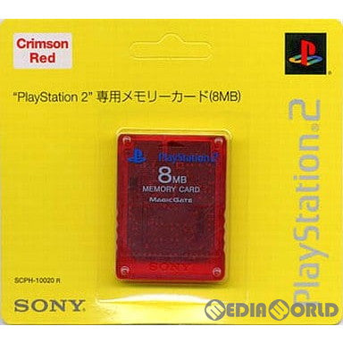 【中古即納】[ACC][PS2] PlayStation2専用メモリーカード(8MB) クリムゾン・レッド SCE(SCPH-10020R)(20020627)