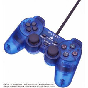 【中古即納】[お得品][表紙説明書なし][ACC][PS2] アナログコントローラ DUALSHOCK2(デュアルショック2) オーシャン・ブルー SCE(SCPH-10010L)(20020718)