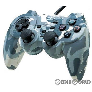 【中古即納】[ACC][PS2] アナログ振動パッド2 迷彩グレー アナログコントローラ(DUALSHOCK 2)互換 ソニーライセンス商品 HORI(HP2-81)(20030522)