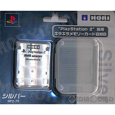 【中古即納】[ACC][PS2] プレイステーション2専用 キラキラメモリーカード8MB シルバー ソニーライセンス商品 HORI(HP2-79)(20030710)
