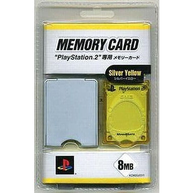 【中古即納】[ACC][PS2] PlayStation 2専用 MEMORY CARD(プレイステーション2専用 メモリーカード) 8MB シルバーイエロー ソニーライセンス商品 ケムコ(KMC20J(SY))(20040520)