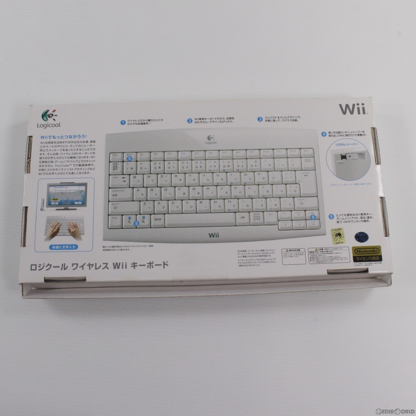 【中古即納】[ACC][Wii] ワイヤレスWiiキーボード 任天堂ライセンス商品 ロジクール(NTKB-10000)(20081120)