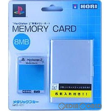 【中古即納】[ACC][PS2] プレイステーション2専用 メモリーカード 8MB メタリックブルー ソニーライセンス商品 HORI(HP2-121)(20040617)