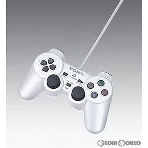 【中古即納】[ACC][PS2] アナログコントローラ デュアルショック2(DUALSHOCK2) パール・ホワイト SCE(SCPH-10010PW)(20040715)