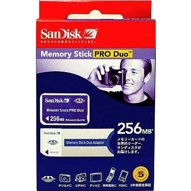 【中古即納】[ACC][PSP] SanDisk(サンディスク) メモリースティック プロ デュオ(Memory Stick PRO Duo) 256MB SanDisk(SDMSPD-256-J60)(20040801)