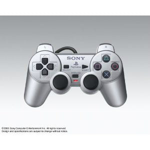 【中古即納】[お得品][表紙説明書なし][ACC][PS2] アナログコントローラ デュアルショック2(DUALSHOCK2) サテン・シルバー SCE(SCPH-10010SS)(20051123)
