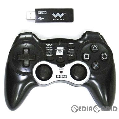 【中古即納】[ACC][PS3] PlayStation3対応 アナログコントローラ ワイヤレスホリパッド3 ターボ ブラック ソニーライセンス商品 HORI(HP3-19)(20070726)