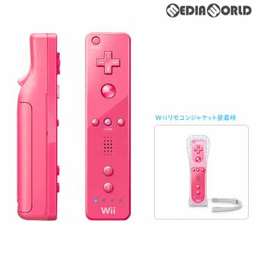 【中古即納】[ACC][Wii] Wiiリモコンジャケット・専用ストラップ付き Wiiリモコン(Wii Remote) ピンク 任天堂(RVL-A-CMP)(20091203)