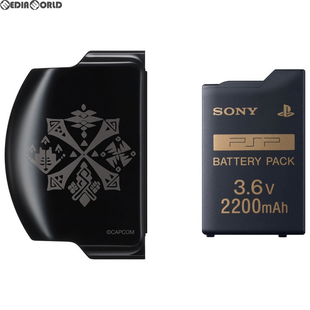 【中古即納】[ACC][PSP] バッテリーパック(2200mAh) バッテリーカバー(モンスターハンターポータブル オリジナルデザイン)付き SCE(PSPJ-15029)(20101201)