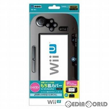 【中古即納】[ACC][WiiU] 充電スタンド対応 シリコン もち肌カバー for Wii U GamePad ブラック 任天堂ライセンス商品 HORI(WIU-50)(20131101)
