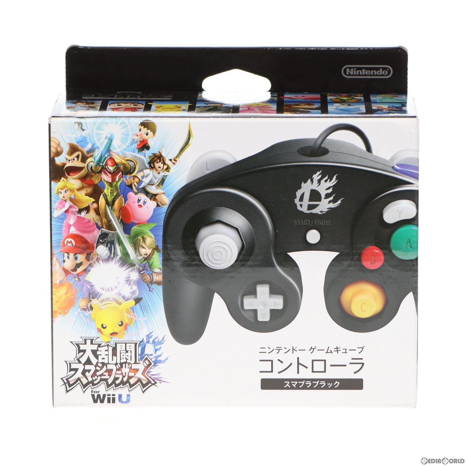 【中古即納】[お得品][表紙説明書なし][ACC][WiiU] ニンテンドーゲームキューブ コントローラ スマブラブラック 任天堂(DOL-A-CKB)(20141206)