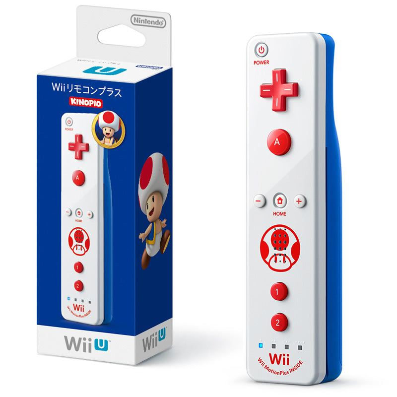 【中古即納】[表紙説明書なし][ACC][WiiU] Wiiリモコンプラス キノピオ(Wii/Wii U用) 任天堂(RVL-A-PNWE)(20150312)
