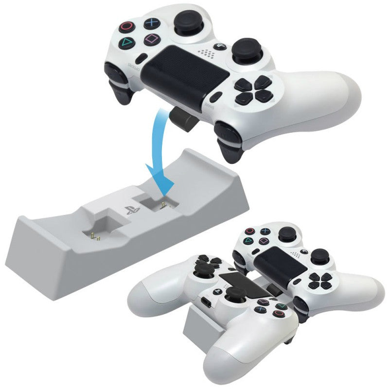 【中古即納】[ACC][PS4] 置くだけ充電スタンド for ワイヤレスコントローラー(DUALSHOCK4) ホワイト HORI(PS4-040)(20150701)