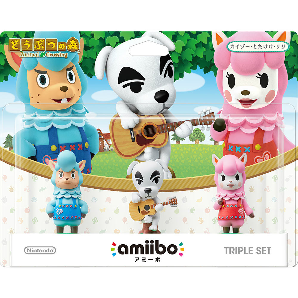 【中古即納】[ACC][Switch] amiibo(アミーボ) トリプルセット[カイゾー／とたけけ／リサ](どうぶつの森シリーズ) 任天堂(NVL-E-AJ3A)(20151121)