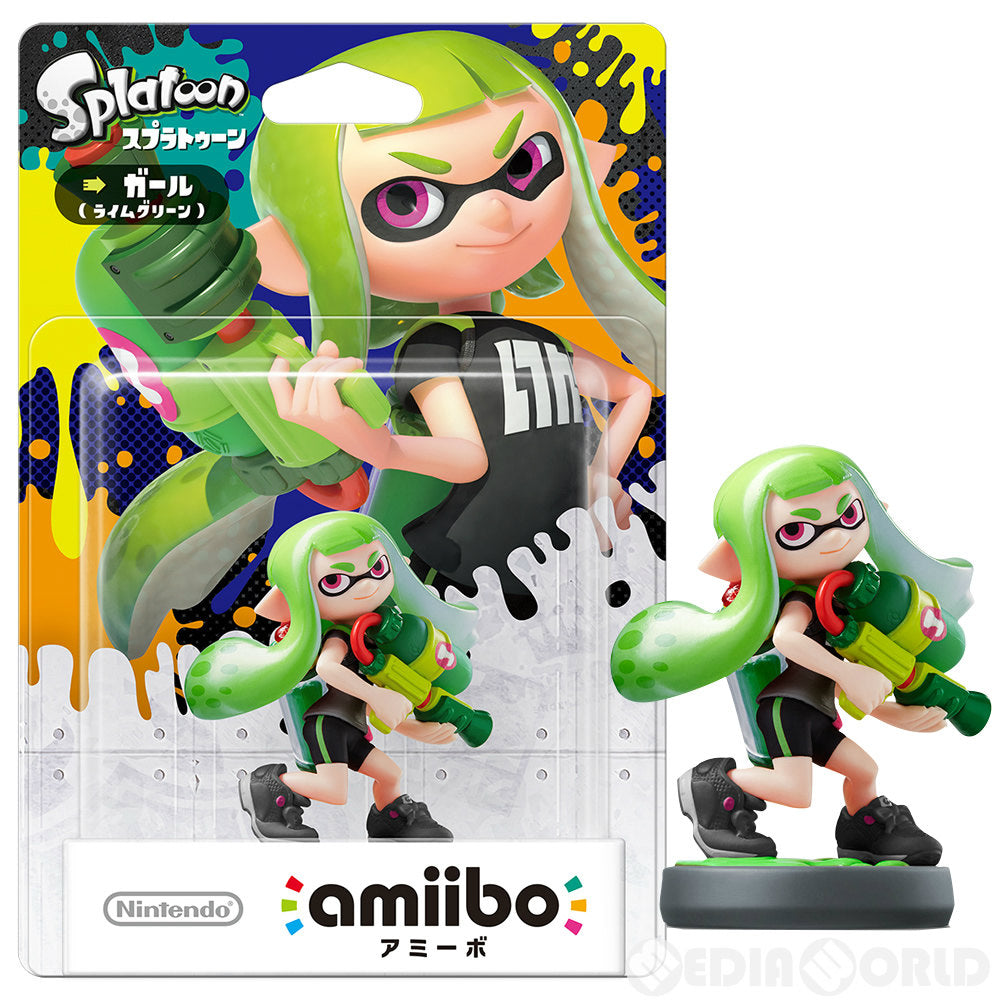 【中古即納】[お得品][表紙説明書なし][ACC][Switch] amiibo(アミーボ) ガール【ライムグリーン】(スプラトゥーンシリーズ) 任天堂(NVL-C-AEAF)(20160707)
