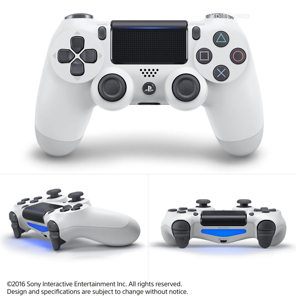 【中古即納】[表紙説明書なし][ACC][PS4] ワイヤレスコントローラー デュアルショック4(DUALSHOCK4) グレイシャー・ホワイト SIE(CUH-ZCT2J13) (20170223)
