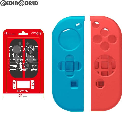【新品】【お取り寄せ】[ACC][Switch] Switchジョイコン用(スイッチジョイコン用) シリコンプロテクト(レッド&ブルー) アンサー(ANS-SW014RB)(20170430)