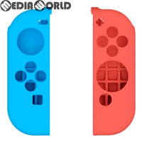 【新品】【お取り寄せ】[ACC][Switch] CYBER・シリコングリップカバー(SWITCH Joy-Con用)(スイッチジョイコン用) ブルー×レッド サイバーガジェット(CY-NSJCGC-BLRE)(20170501)