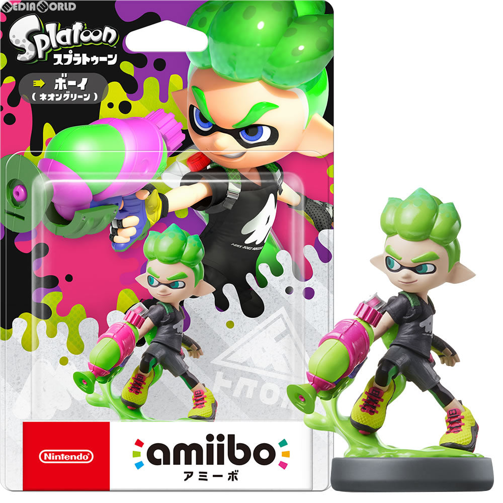 【新品即納】[ACC][Switch] amiibo(アミーボ) ボーイ【ネオングリーン】(スプラトゥーンシリーズ) 任天堂(NVL-C-AEAK) (20170721)