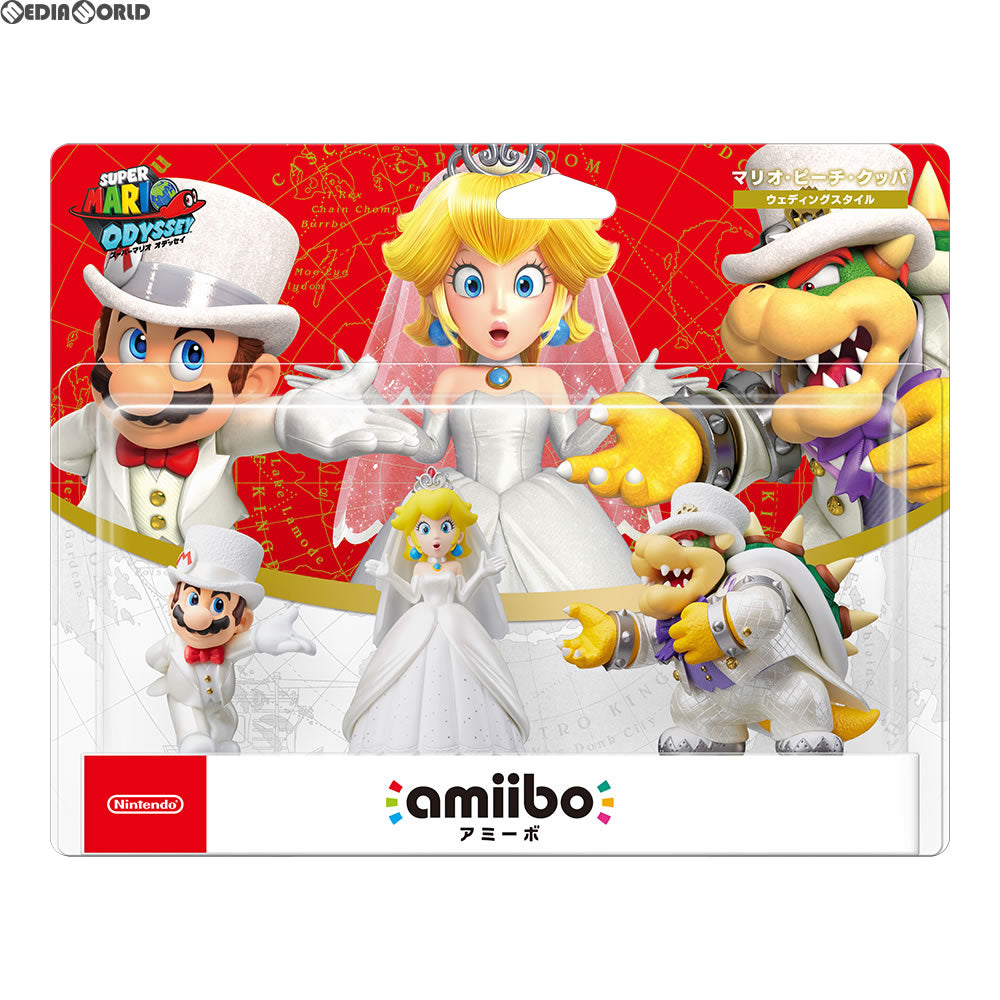 【中古即納】[ACC][3DS] amiibo(アミーボ) トリプルウェディングセット[マリオ/ピーチ/クッパ](スーパーマリオシリーズ) 任天堂(NVL-E-AB3A)(20171027)