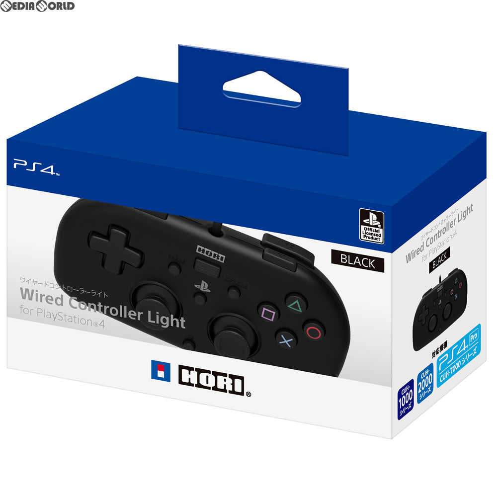 【中古即納】[ACC][PS4] ワイヤードコントローラーライト for PlayStation4 ブラック ソニーライセンス商品 HORI(PS4-099)(20171201)
