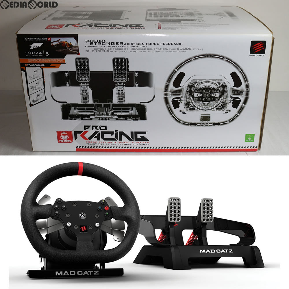 【中古即納】[ACC][XboxOne] Pro Racing Force Feedback Wheel & Pedals(Xbox One)(プロ レーシング フォースフィードバック ホイール&ペダル) Mad Catz(マッドキャッツ)(MCX-RW-MC-PRO)(20141030)