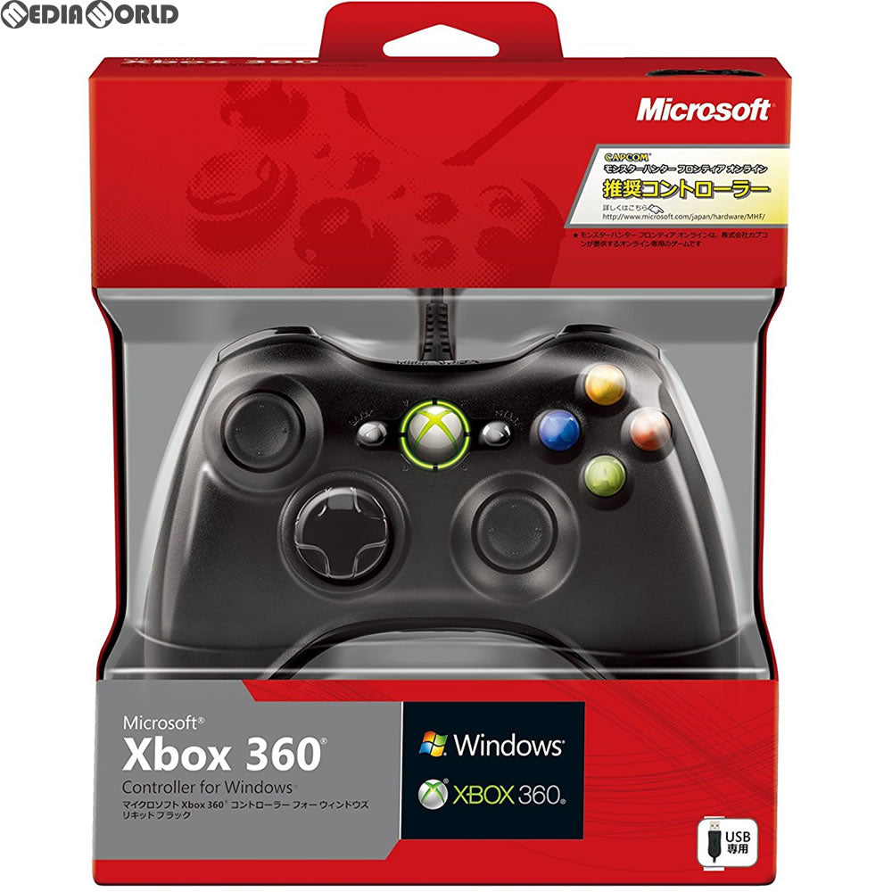 【中古即納】[お得品][表紙説明書なし][ACC][Xbox360] Xbox 360 Controller for Windows(コントローラー フォー ウィンドウズ) リキッド ブラック 日本マイクロソフト(52A-00006)(20110420)