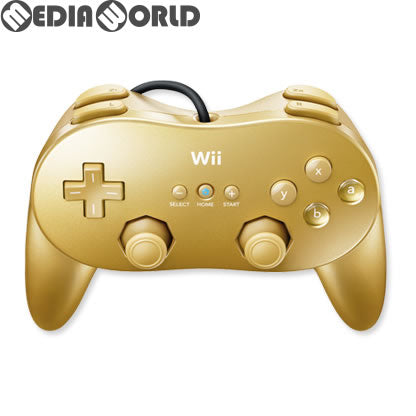 【中古即納】[お得品][表紙説明書なし][ACC][Wii] クラブニンテンドー限定景品 ゴールデンクラシックコントローラPRO 任天堂(RVL-A-R2D)(20110630)