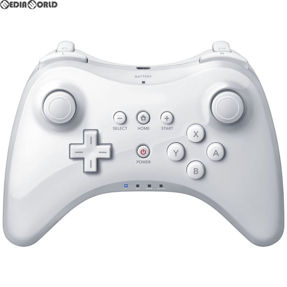【中古即納】[ACC][WiiU] WiiU用 ワイヤレスProコントローラ(STB01) ホワイト PowerLead(AK00302563)(20170331)