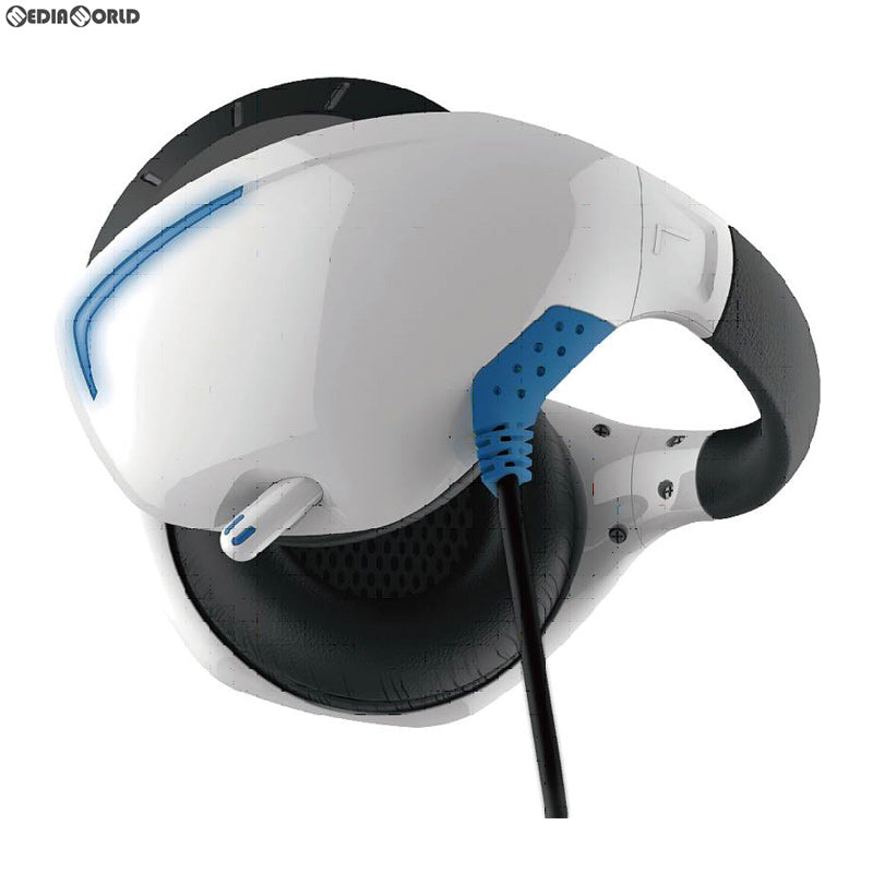 【新品】【お取り寄せ】[ACC][PS4] CYBER・マイク付きバックバンドヘッドホン(VR用) ホワイト×ブルー サイバーガジェット(CY-VRMBHP-WB)(20181031)