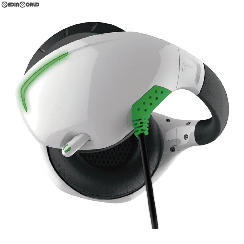 【新品】【お取り寄せ】[ACC][PS4] CYBER・マイク付きバックバンドヘッドホン(VR用) ホワイト×グリーン サイバーガジェット(CY-VRMBHP-WG)(20181031)