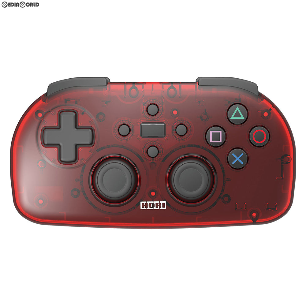【中古即納】[ACC][PS4] ワイヤレスコントローラーライト for PlayStation4(プレイステーション4) クリアレッド ソニーライセンス商品 HORI(PS4-134)(20190131)