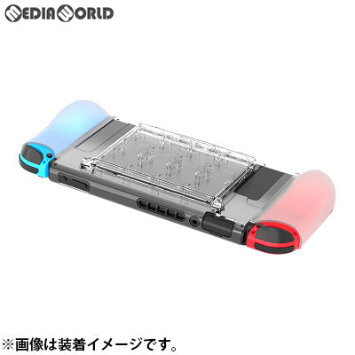 【新品】【お取り寄せ】[ACC][Switch] CYBER・カードケース付きグリップカバー(SWITCH用)(スイッチ用) クリア サイバーガジェット(CY-NSCCGC-CL)(20181228)
