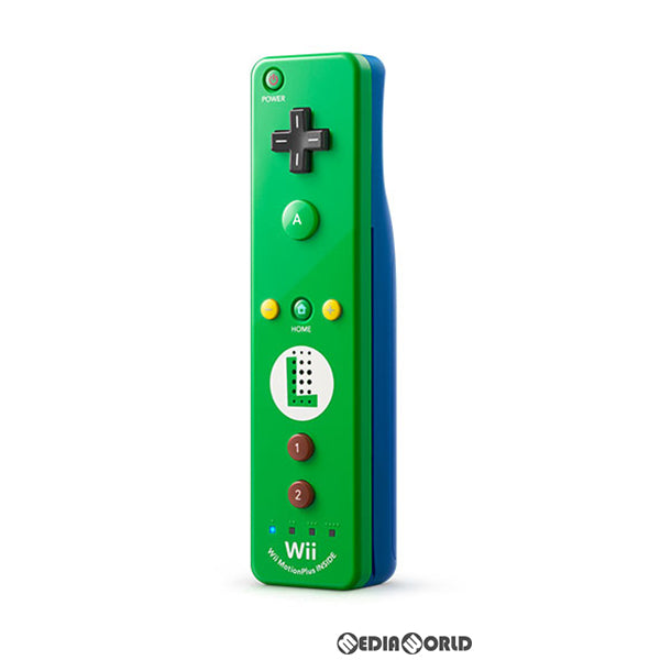 【中古即納】[ACC][WiiU] Wiiリモコンジャケット・専用ストラップ無し Wiiリモコンプラス(Wii Remote Plus) ルイージ(Wii/Wii U用) 任天堂(RVL-A-PNMB)(20131121)