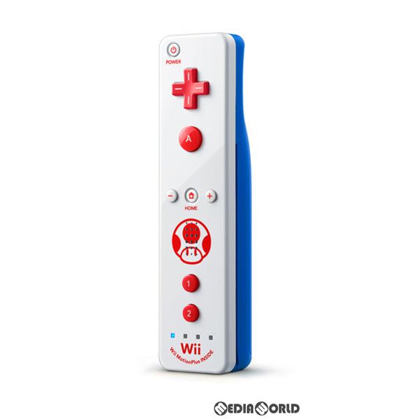 【中古即納】[ACC][WiiU] Wiiリモコンジャケット・専用ストラップ無し Wiiリモコンプラス(Wii Remote Plus) キノピオ(Wii/Wii U用) 任天堂(RVL-A-PNWE)(20150312)