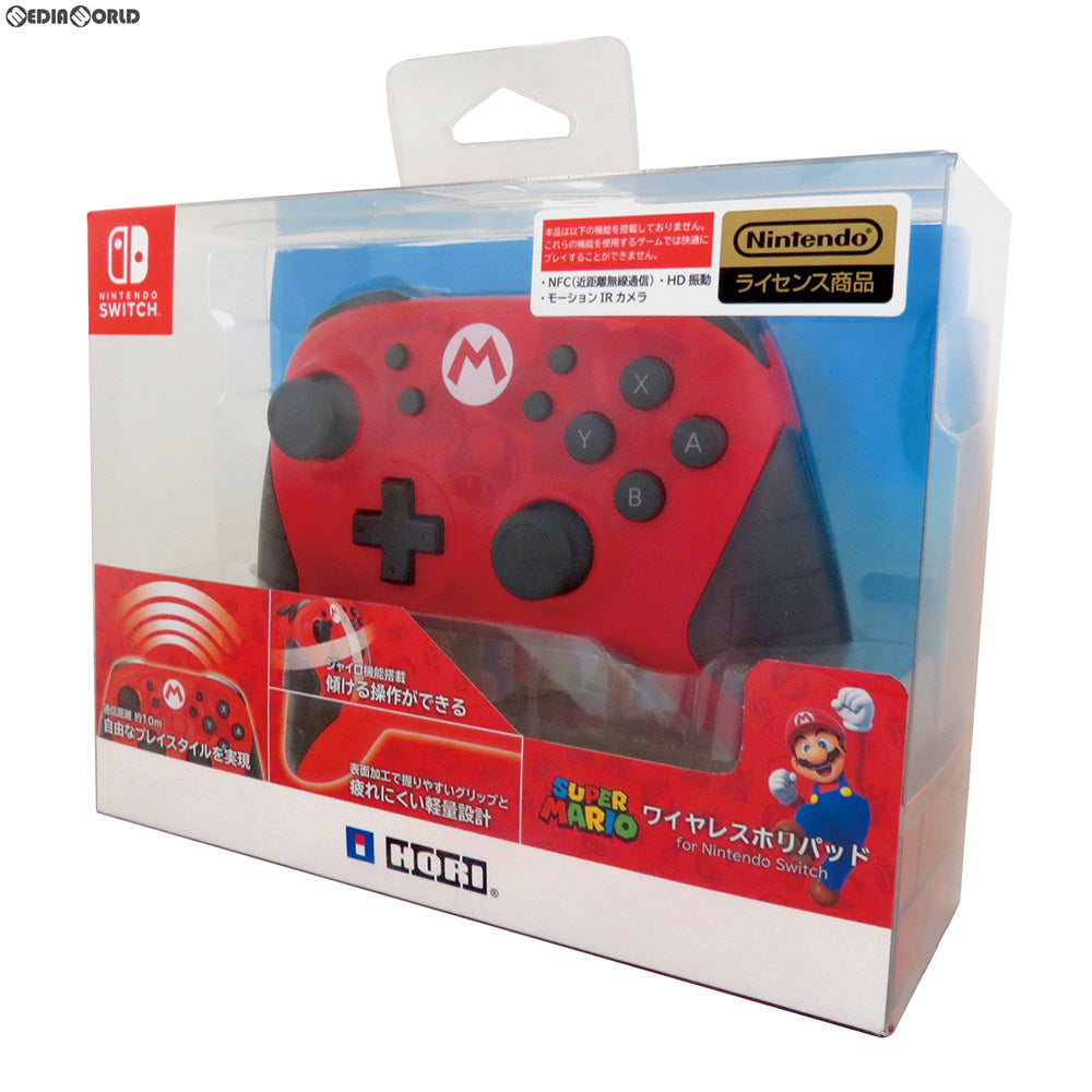 【中古即納】[ACC][Switch] ワイヤレスホリパッド for Nintendo Switch(ニンテンドースイッチ) スーパーマリオ 任天堂ライセンス商品 HORI(NSW-104)(20180131)