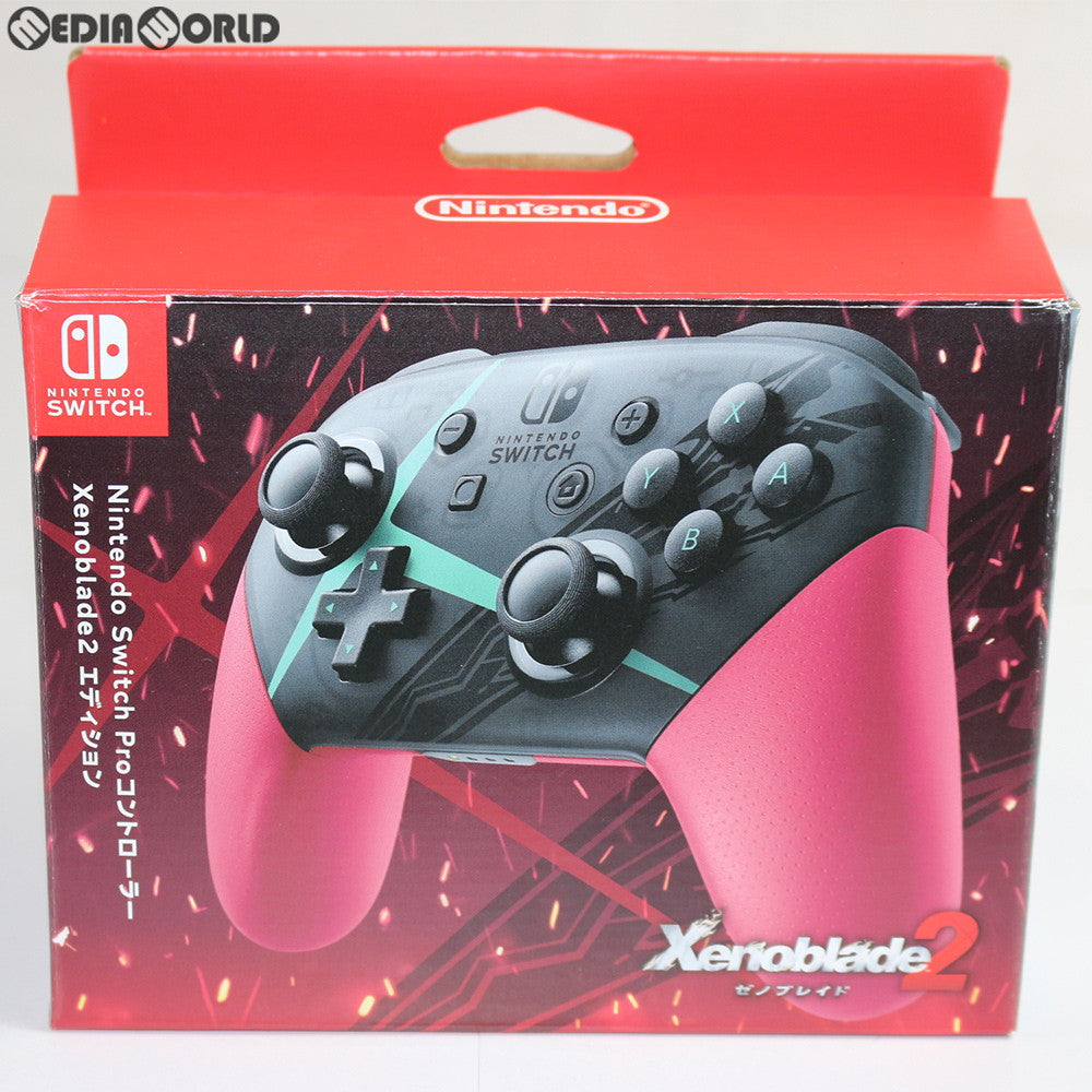 【中古即納】[お得品][表紙説明書なし][ACC][Switch] (USB充電ケーブル無し)Nintendo Switch(ニンテンドースイッチ) Proコントローラー Xenoblade2エディション 任天堂(HAC-A-FSSKD)(20171201)