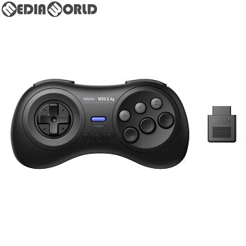 【中古即納】[ACC][MD] 8BitDo M30 2.4G Wireless GamePad(ワイヤレス ゲームパッド) for MD ブラック サイバーガジェット(CY-8BDM30W-BK)(20190430)