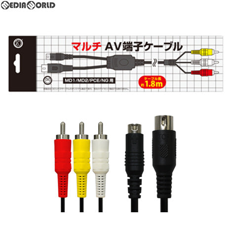 【新品】【お取り寄せ】[ACC][MD] (MD1/MD2/PCE/NG用)(メガドライブ/PCエンジン/ネオジオ用)マルチAV端子ケーブル コロンバスサークル(CC-MLAVC-BK)(20190531)