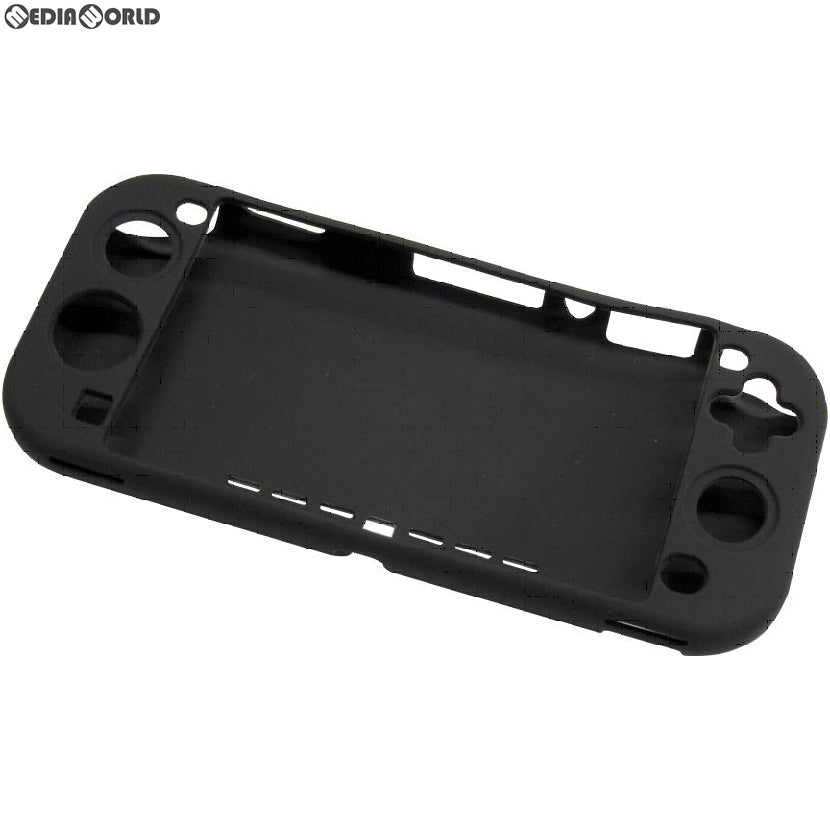 【新品】【お取り寄せ】[ACC][Switch] CYBER・シリコンカバー フラットタイプ(SWITCH Lite用)(スイッチライト用) ブラック サイバーガジェット(CY-NSLSC-BK)(20190920)