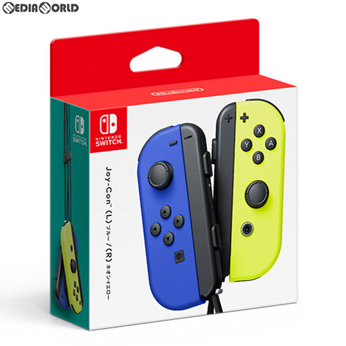 【中古即納】[ACC][Switch] Joy-Con(L) ブルー/(R) ネオンイエロー(ジョイコンL ブルー/R ネオンイエロー) 任天堂(HAC-A-JAPAA)(20191004)